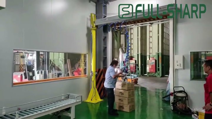 Thiết bị nâng hạ hút chân không thùng carton, thùng giấy & Cầu trục xoay khí nén