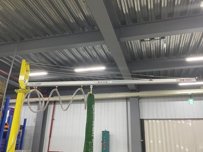 Cầu trục xoay ray nhôm đế di động và ống hút chân không thùng giấy - ảnh 5