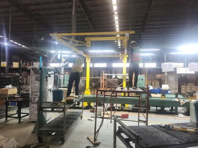 Bộ khung thanh ray 5T treo air balancer 200 kg gắp motor xe - ảnh 2