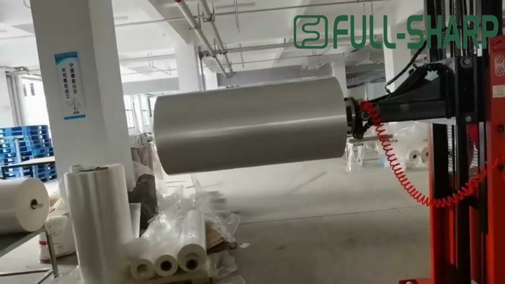 Xe nâng điện nâng cuộn vật liệu, cuộn nguyên liệu . Xe nâng cuộn vật liệu