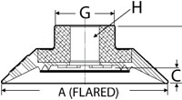 Bản vẽ kích thước giác hút VC ren hệ mét G