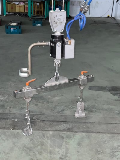 Thanh ray nhôm treo trần, cầu trục khí nén tay cầm cảm ứng lực - ảnh 4
