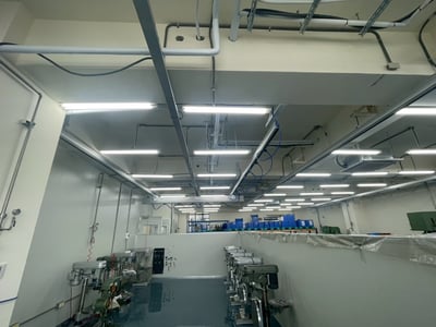 Thanh ray nhôm treo trần kết hợp cầu trục khí nén trong nhà xưởng - ảnh 2