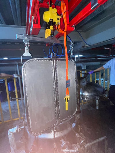Thanh ray 5T treo pa lăng khí nén trong nhà xưởng - ảnh 5