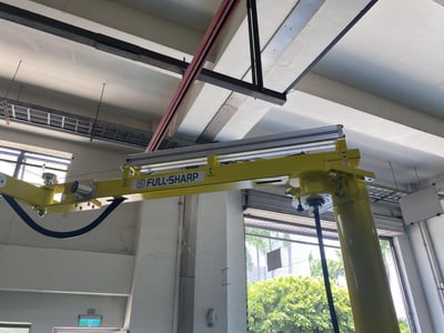 Articulating Jib Crane with Horizontal Air Hoist and Pneumatic Cylinder - ảnh 4