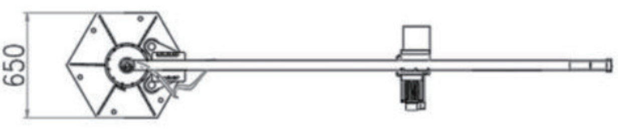 MSJ 360 jib crane plan view
