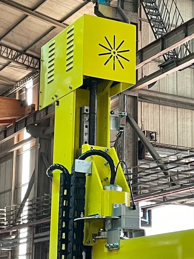 Tay nâng trợ lực kẹp trục airshaft rút khỏi lõi cuộn nguyên liệu - ảnh 22