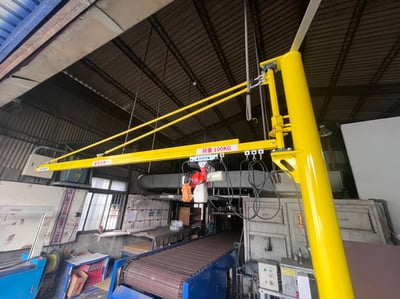 Cầu trục xoay treo palăng điện KITO dạng kéo tay - ảnh 3