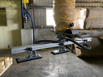 Column-Mounted Aluminum Rail Jib Crane with ANVER Vacuum Lifter for Long Cartons - ảnh 3