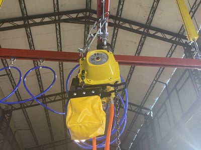 Thanh ray 5T tải 200 kg treo trần và pa lăng khí nén ENDO - ảnh 5