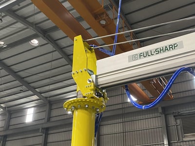 Pneumatic Jib Crane with Vacuum Lifting Pad for Steel Plates - ảnh 3