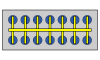Crossarm and pad positions on 14-pad frame, diagram 1