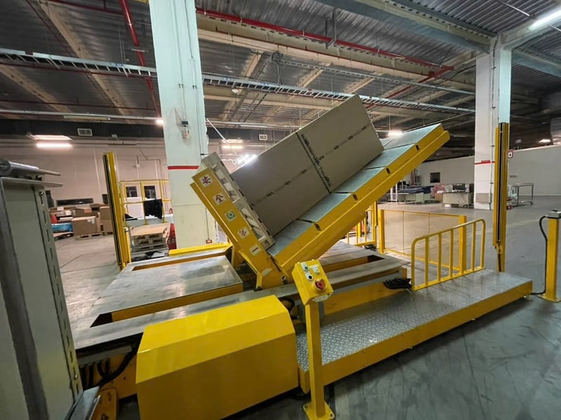Bàn lật điện 1 tấn, lật pallet, khuôn và cuộn nặng 90 độ