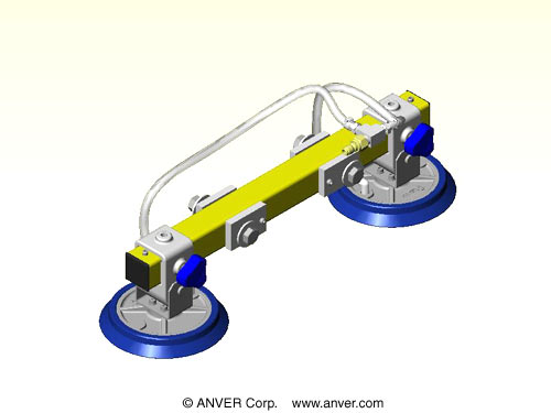 ANVER PA86-2-XX-3 double pad vacuum lifting attachment