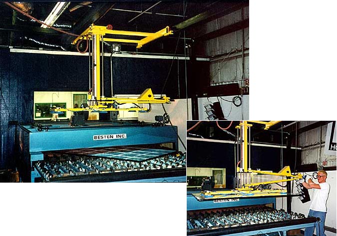 ANVER electric powered vacuum lifter for glass processing