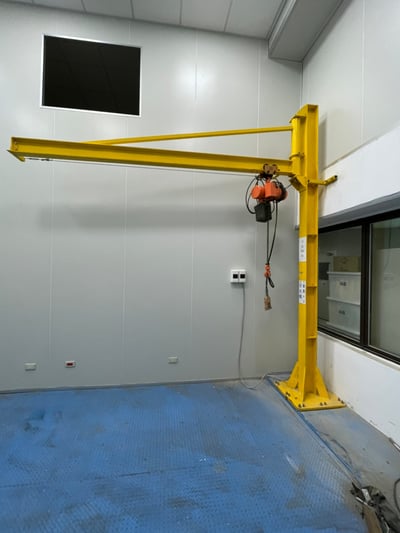 Cầu trục xoay thanh chữ H treo palăng điện - ảnh 9