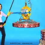 ANVER VPF-57/20-AIR với bộ gá một mặt hút nâng cuộn nhãn