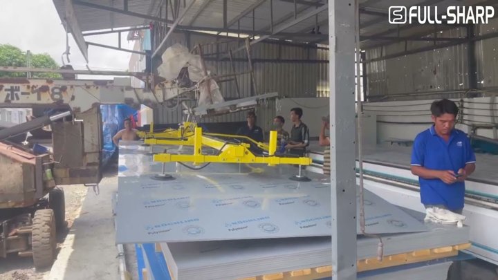 Thiết bị hút chân không khí nén 300kg FULLSHARP | Hút tấm inox dài 8 mét tại Bình Chánh