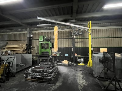 Aluminum Rail Jib Crane with ANVER Vacuum Tube Lifter for Bag Handling - ảnh 15