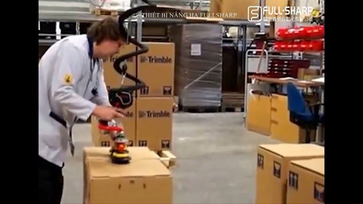 Thiết bị nâng hạ hút chân không thùng hàng bằng giấy bìa carton
