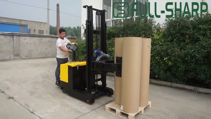 Xe nâng kẹp: Nâng hạ cuộn giấy kích thước lớn, xoay chuyển linh hoạt - Electric forklift