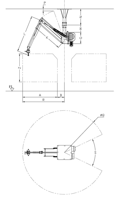 Servo Electric Manipulator FS-BS / FS-ES – Ceiling-mounted type