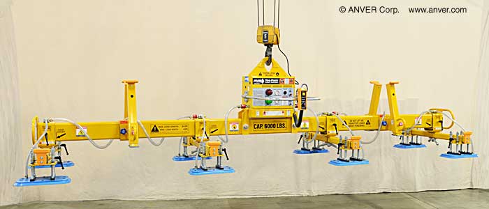 ANVER E600M8-190-4/44-918NBR eight pad electric powered vacuum lifter