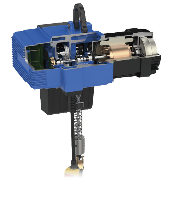 Servo chain hoist construction