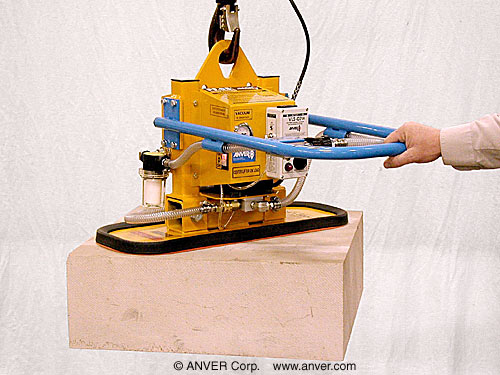 ANVER VPF-05 with FP100125G-A2C4: lifting and handling granite slabs, 5 ft x 5 ft (1.5 m x 1.5 m) up to 1000 lb (454 kg)