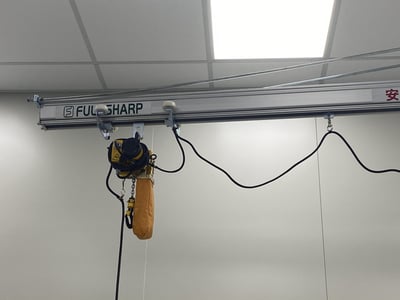 Mobile-Base Jib Crane with Push Handle and Electric Hoist - ảnh 4