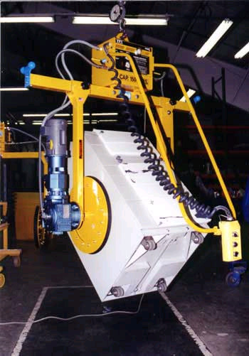 ANVER E150M2-60-SGPROT: lifting and rotating electrical enclosures 46 inches (1.25 m) wide weighing up to 1500 lb (680 kg)