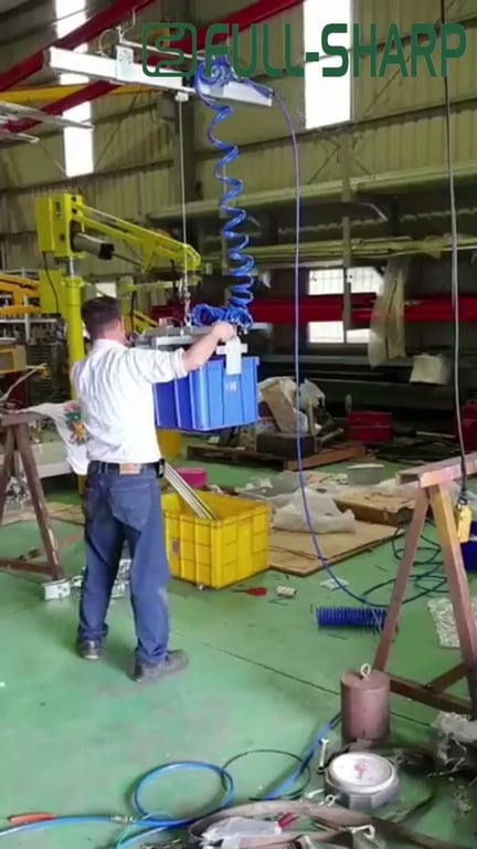 Tay cầm khí nén kẹp nâng hạ khay hàng nhựa