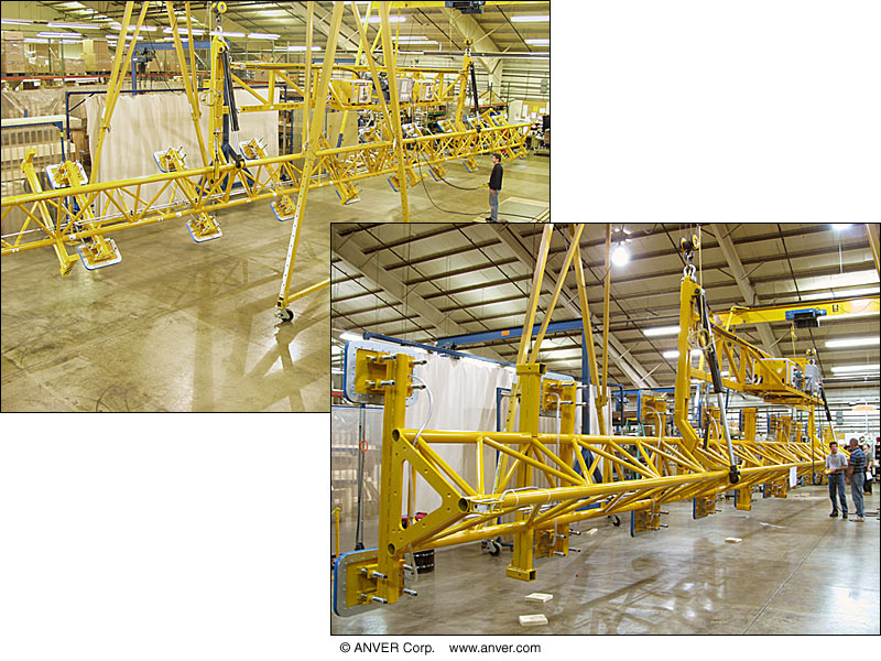 ANVER ETH2800M20-870D-10/80FX electric powered vacuum lifter with hydraulic powered tilt