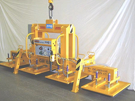 ANVER E1000M4-110F-FP four pad electric powered heavy duty vacuum lifter with fixed high capacity foam vacuum pads