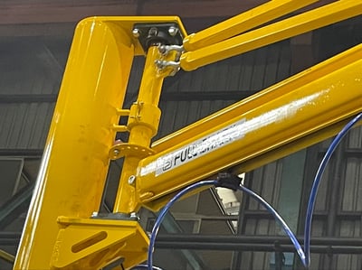 Cầu trục xoay treo pa lăng khí nén, tool kẹp vành xe và mâm xe - ảnh 6