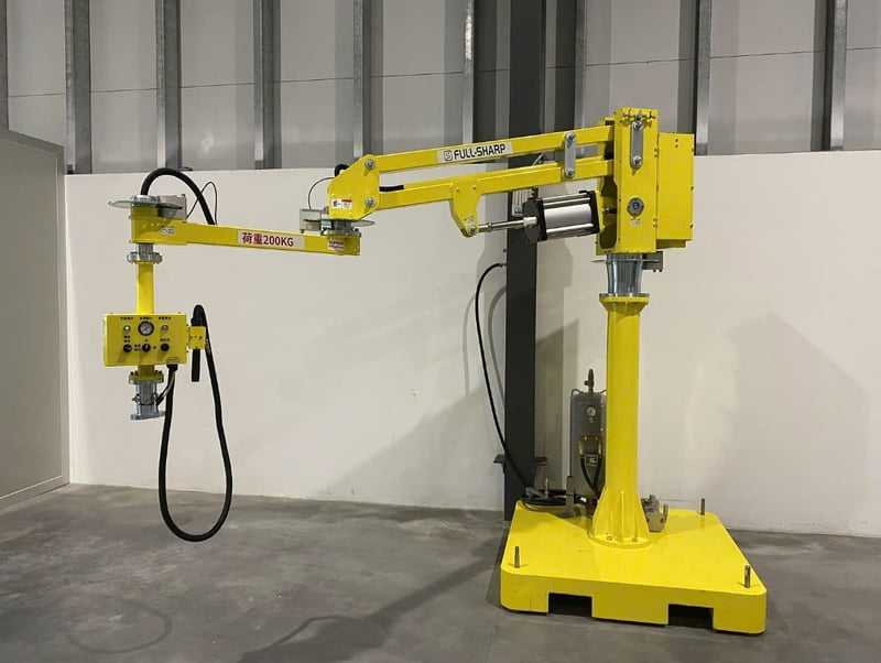 Tay nâng trợ lực khí nén đế di động, xoay 360 độ, tải 200 kg