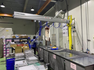 Pneumatic Jib Crane with Plastic Tray Hook Tool - ảnh 8