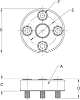 Adapter drawing for VP60, VP-70, VP-80 vacuum cups