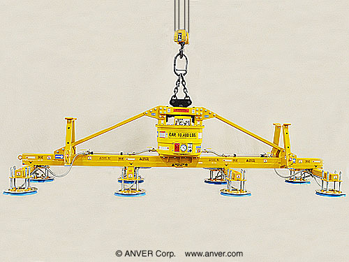 ANVER M1040M8-4/56FX: lifting & handling steel sheet and plate 10 ft x 20 ft (3.1 m x 6.2 m) up to 10,400 lb (4717 kg)