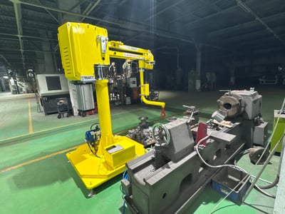 Tay nâng trợ lực khí nén nâng phôi vào máy phay tiện CNC - ảnh 15