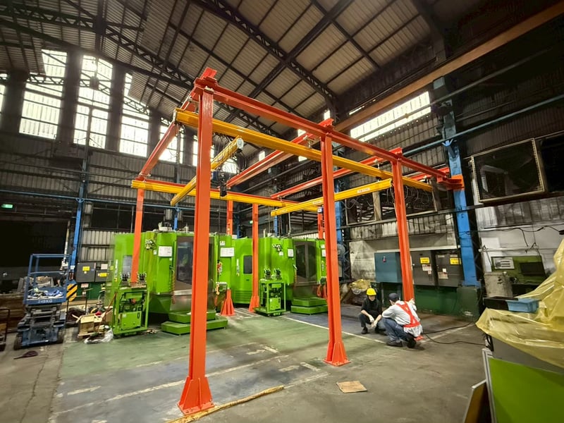 Bộ khung thanh ray 500kg treo palang