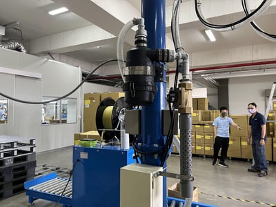 Fixed-Base Aluminum Rail Jib Crane with KITO Hoist for Carton Box Suction - ảnh 7