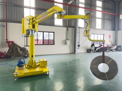 Tay nâng trợ lực khí nén nâng phôi vào máy phay tiện CNC - ảnh 26