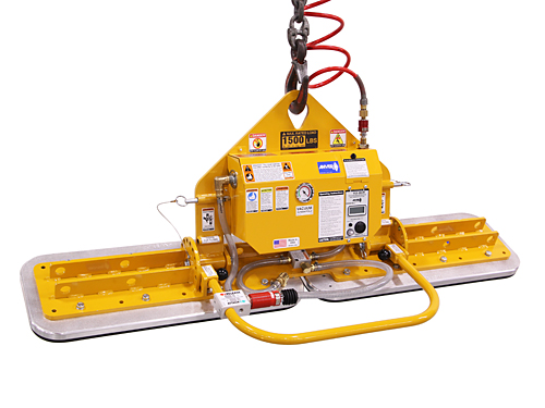 GUP-A150M2-1229 two pad air powered vacuum lifter with gravity tilt