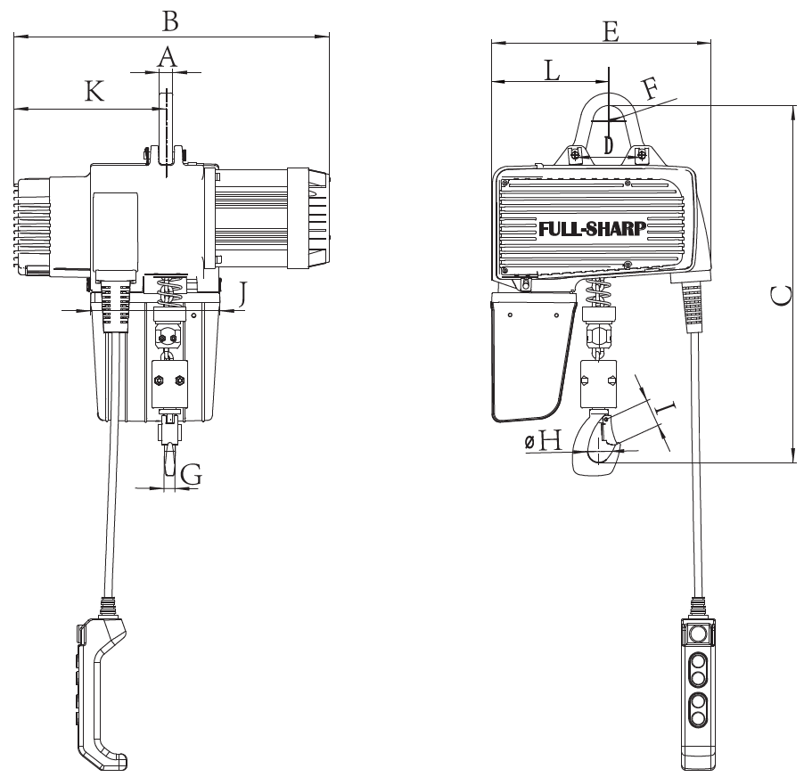 FS42B dimension drawing