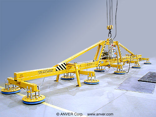 ANVER E2300M10-423-5/53 ten pad heavy mill-duty electric powered vacuum lifter