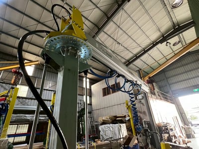 Cầu trục xoay khí nén cột tăng chỉnh, đế di động, tay cảm ứng lực - ảnh 3