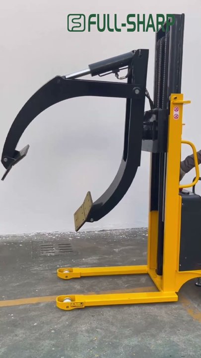Xe nâng điện kẹp cuộn giấy, cuộn vật liệu