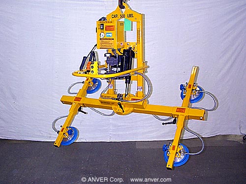 ANVER ET50M4-61-2/44MROT four pad electric powered vacuum lifter with powered tilt and manual rotate