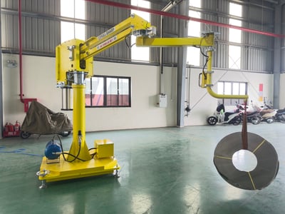 Tay nâng trợ lực khí nén nâng phôi vào máy phay tiện CNC - ảnh 25